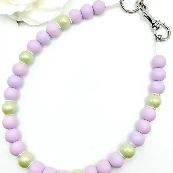 1960's Lilac Vintage Glam Beaded Collar