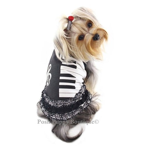 Adorable Piano Dress with Ruffles - Posh Puppy Boutique