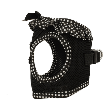 American River Choke Free Dog Harness - Black Polka Dot