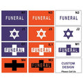 Replacement 9 1/2" x 17" banners only for lead auto flags used in funeral service operations, from lynch supply