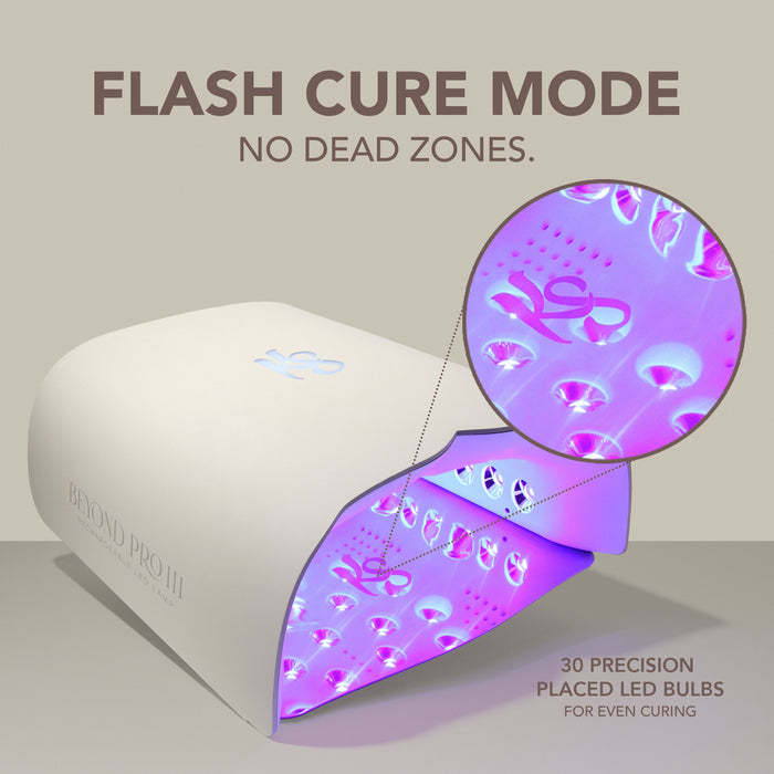 Kiara Sky Tan Beyond Pro Rechargeable LED Lamp III flash cure mode with no dead zones