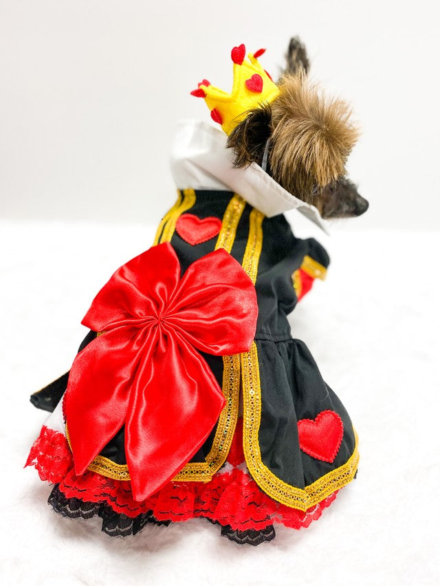 Big Bow and Hearts Queen Dress Dog Costume - Posh Puppy Boutique