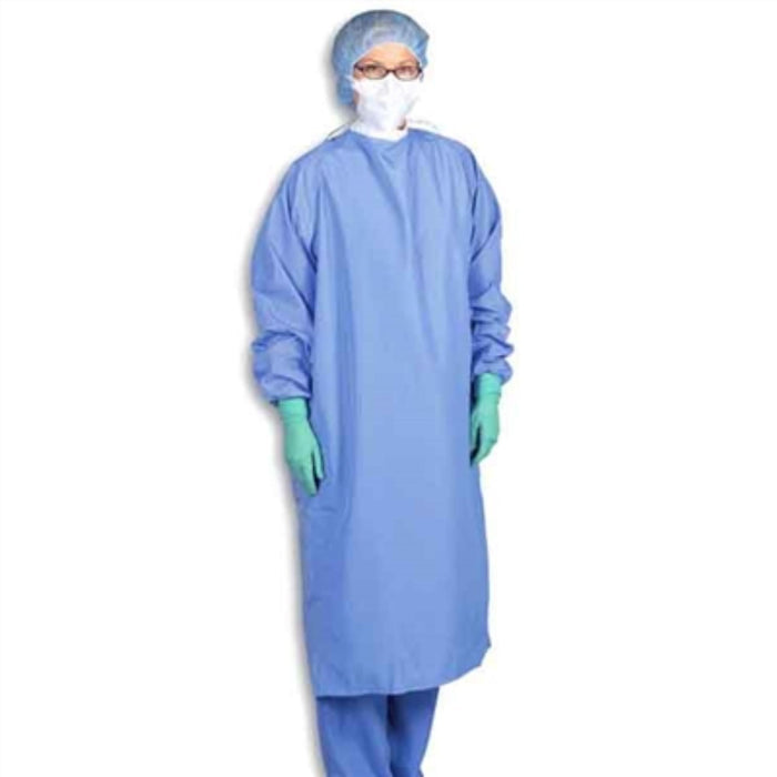 Blockade surgeon's gown by medline used in funeral service operations, from lynch supply