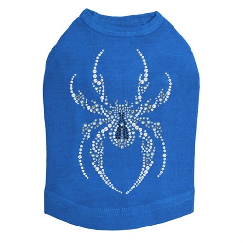 Blue Spider Rhinestones Tank Top - Many Colors - Posh Puppy Boutique