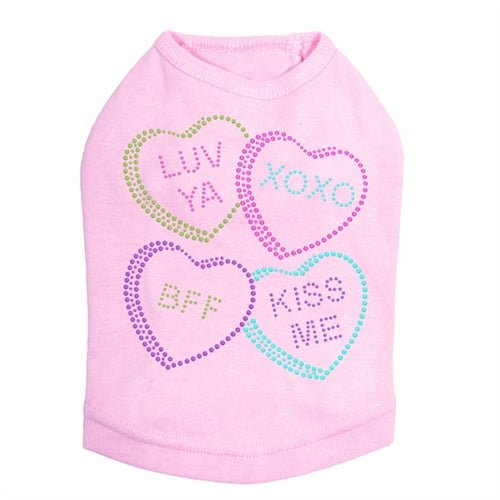 Candy Conversation Hearts #2 Tank - Many Colors - Posh Puppy Boutique