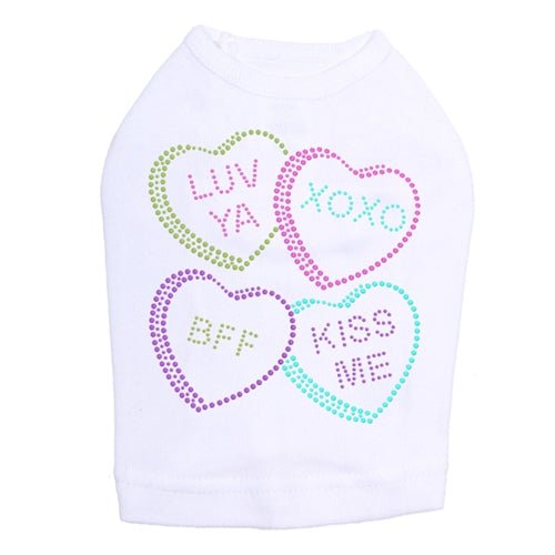 Candy Conversation Hearts #2 Tank - Many Colors - Posh Puppy Boutique