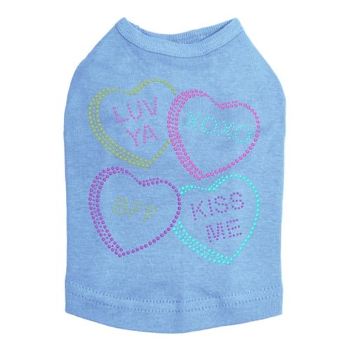 Candy Conversation Hearts #2 Tank - Many Colors - Posh Puppy Boutique