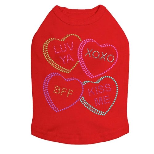 Candy Conversation Hearts #2 Tank - Many Colors - Posh Puppy Boutique
