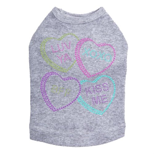 Candy Conversation Hearts #2 Tank - Many Colors - Posh Puppy Boutique
