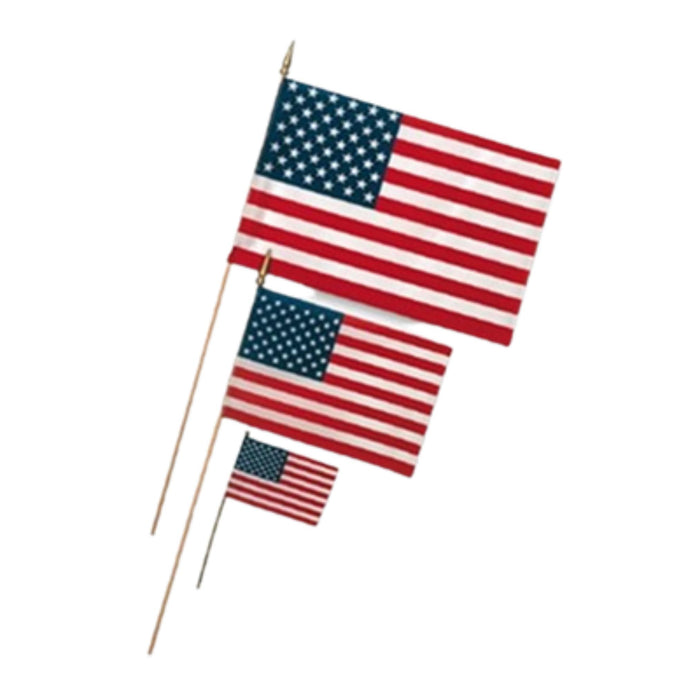 Cemetery spearhead u.s. flags-deluxe sewn used in funeral service operations, from lynch supply