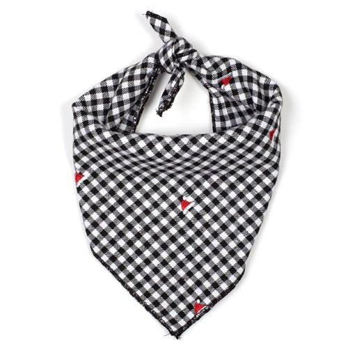 Check Santa Hats Tie Bandana - Posh Puppy Boutique