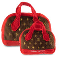 Chewy Vuiton Purse Toy- Red Trim