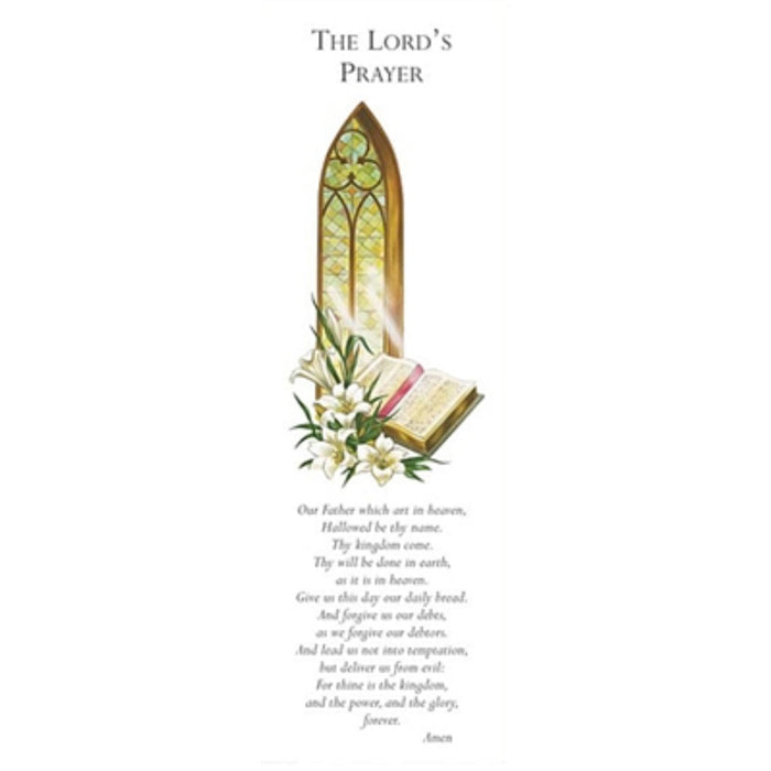 Church window bookmarks used in funeral service operations, from lynch supply