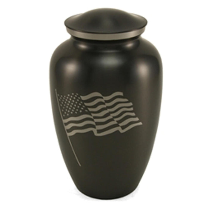 Classic veteran flag-slate cremation supplies and equipment product