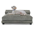 Club Nine Pets Roma Orthopedic Dog Bed in Steel - Posh Puppy Boutique