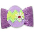 Colored Eggs Hair Bow - Purple - Posh Puppy Boutique