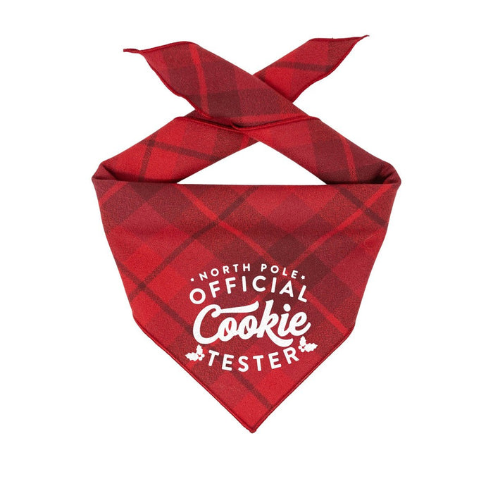 Cookie Tester Holiday Dog Bandana in Red - Posh Puppy Boutique
