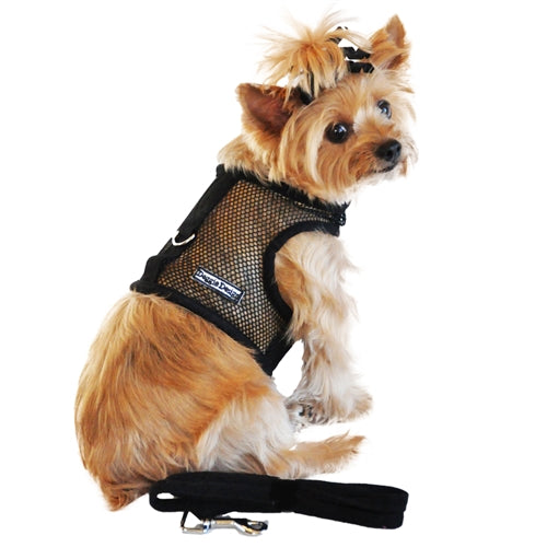 Cool Mesh Dog Harness - Solid Black - Posh Puppy Boutique