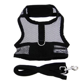 Cool Mesh Dog Harness - Solid Black - Posh Puppy Boutique