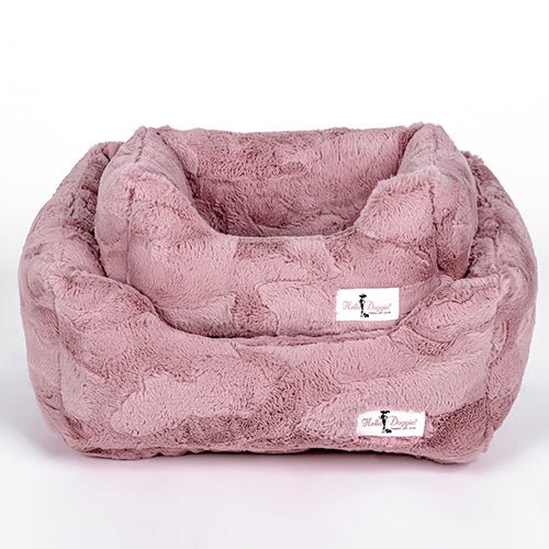 Cuddle Dog Bed in Mauve - Posh Puppy Boutique