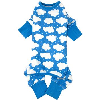 CuddlePup Dog Pajamas - Fluffy Clouds in Blue - Posh Puppy Boutique