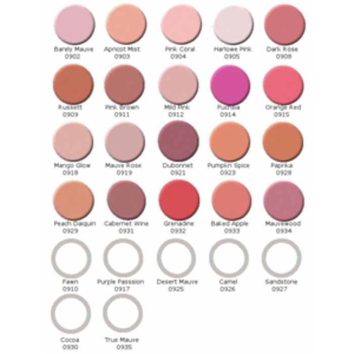 Derma-pro cosmetics powder blush & highlight colors used in funeral service operations, from lynch supply