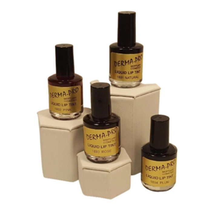 Derma-pro lip tints used in funeral service operations, from lynch supply
