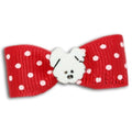 Doggie Days, Red Hair Bow - Posh Puppy Boutique
