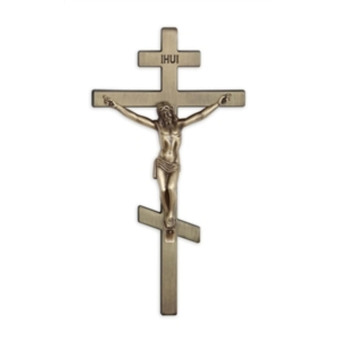 Exterior 12" orthodox plated cross - copper used in funeral service operations, from lynch supply