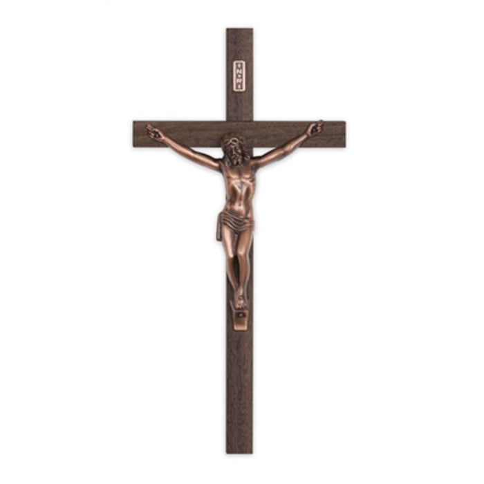 Exterior 12" walnut crosses used in funeral service operations, from lynch supply