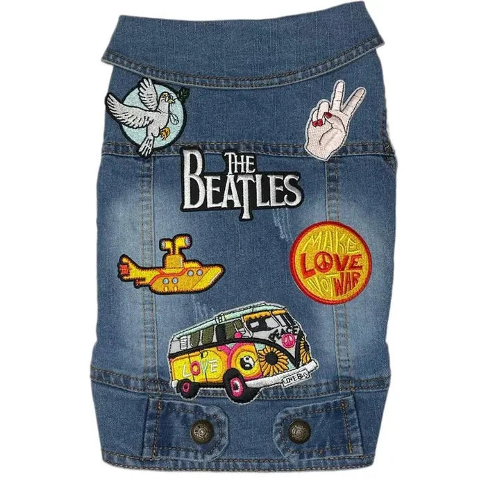 Fab Four Denim Vest - Posh Puppy Boutique
