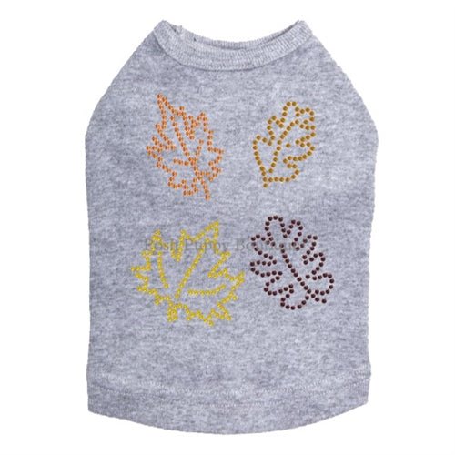 Fall Leaves 3 Rhinestone Tank - Many Colors - Posh Puppy Boutique