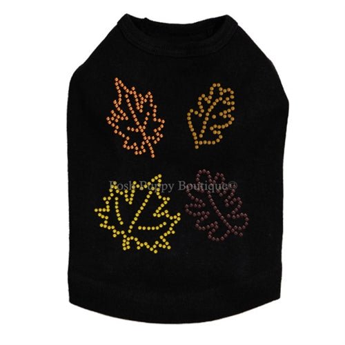 Fall Leaves 3 Rhinestone Tank - Many Colors - Posh Puppy Boutique