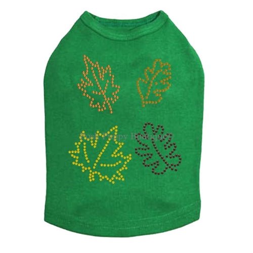 Fall Leaves 3 Rhinestone Tank - Many Colors - Posh Puppy Boutique