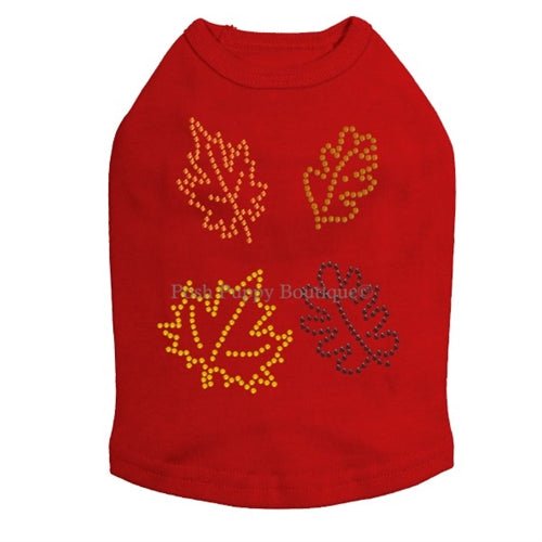 Fall Leaves 3 Rhinestone Tank - Many Colors - Posh Puppy Boutique