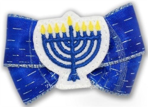 Festival of Lights Dog Hair Bow - Posh Puppy Boutique