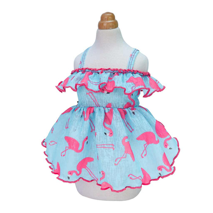 Flamingo's Dog Dress - Posh Puppy Boutique