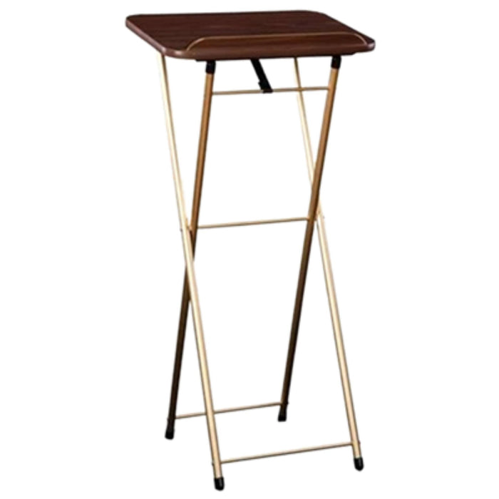 Folding portable register stands with laminate tops used in funeral service operations, from lynch supply