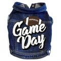 Football Game Day (Large) Denim Dog Jacket