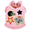 Football Game Day Pink Denim Ruffle Jacket
