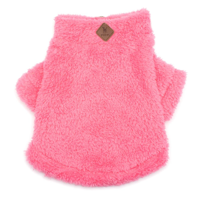 Fuchsia Solid Fleece Quarter Zip Pullover - Posh Puppy Boutique