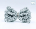 Furever Roses Hair Bow - Tender Grey - Posh Puppy Boutique