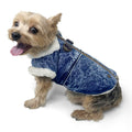 Furry Runner Coat in Denim - Posh Puppy Boutique