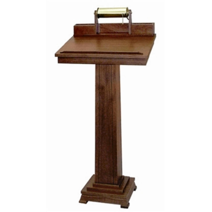 Grand rapids lectern with card pockets used in funeral service operations, from lynch supply
