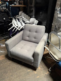 Gray single person lounge chairs