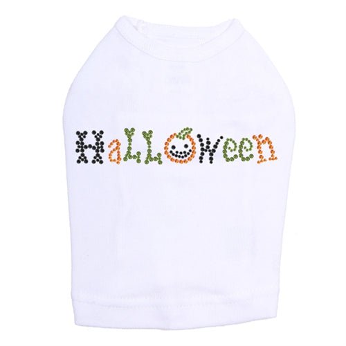 Halloween in Small Print Rhinestone Tank Top - Many Colors - Posh Puppy Boutique