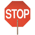 Hand-held stop signs used in funeral service operations, from lynch supply