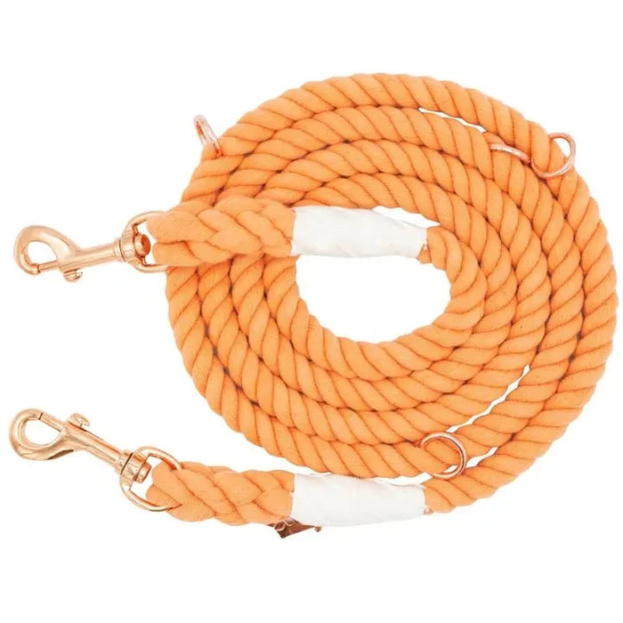Hands Free Rope Leash - Clementine - Posh Puppy Boutique