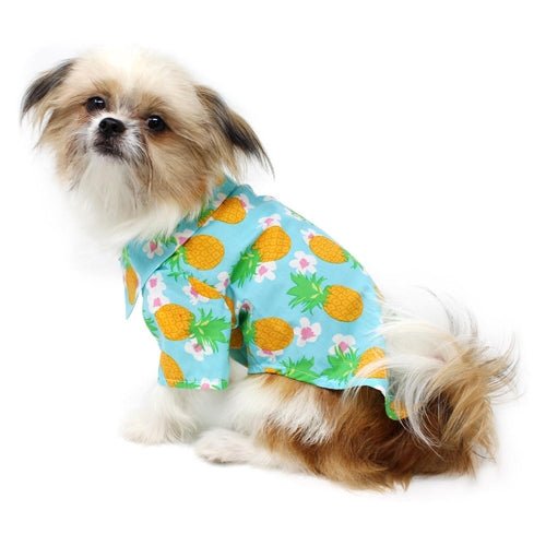 Hawaiian Camp Shirt - Pineapple Luau - Posh Puppy Boutique