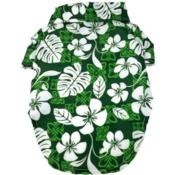Hawaiian Camp Shirt - Tropical Green - Posh Puppy Boutique